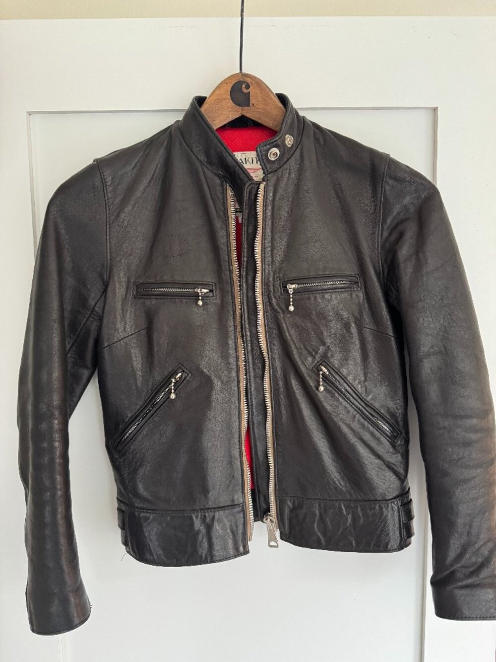 LEWIS LEATHERS AVIAKIT SUPER SPORTSMAN #68 LADIES BLACK LEATHER JACKET - SIZE 32